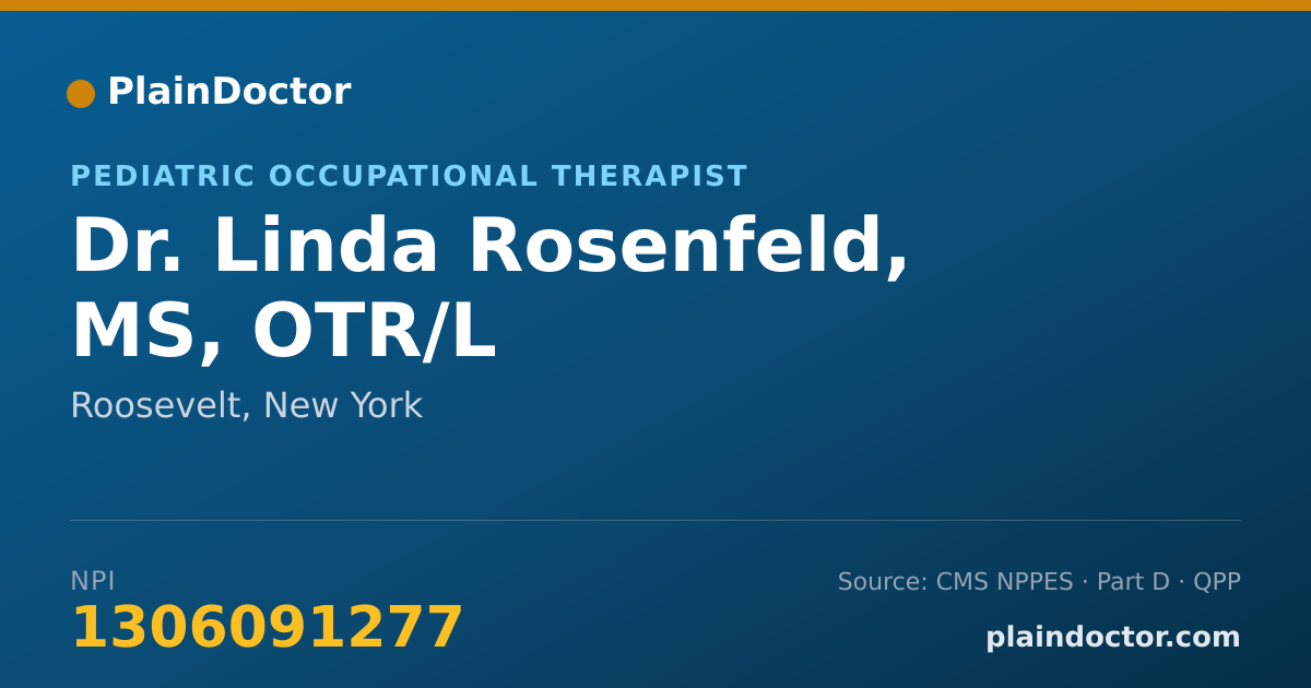 Shareable card for Linda Rosenfeld, MS, OTR/L - Pediatric Occupational Therapist, Roosevelt, NY