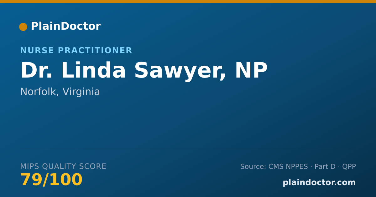 Shareable card for Linda Sawyer, NP - Nurse Practitioner, Norfolk, VA