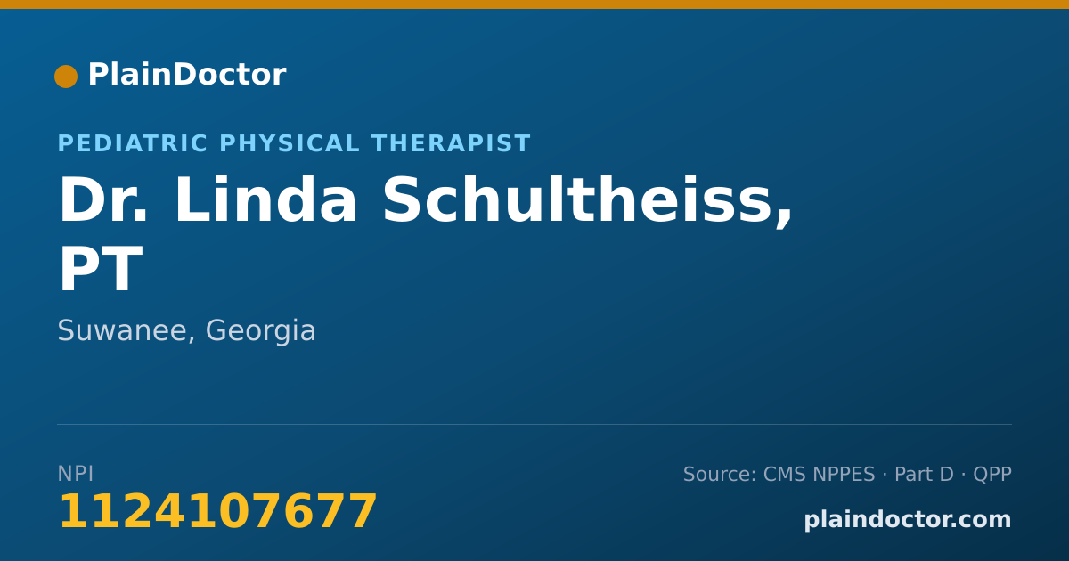 Shareable card for Linda Schultheiss, PT - Pediatric Physical Therapist, Suwanee, GA