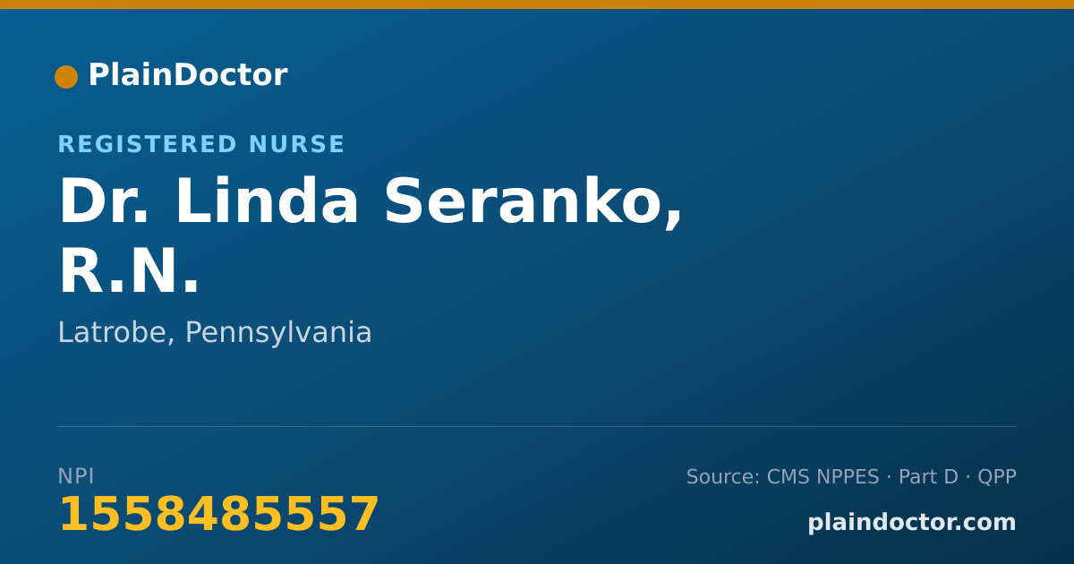 Shareable card for Linda Seranko, R.N. - Registered Nurse, Latrobe, PA