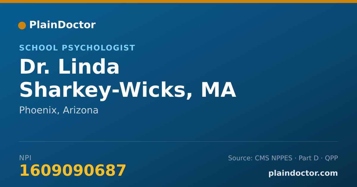 Shareable card for Linda Sharkey-Wicks, MA - School Psychologist, Phoenix, AZ
