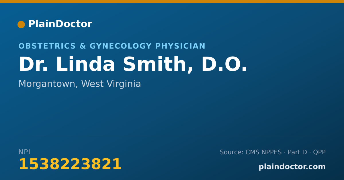 Shareable card for Linda Smith, D.O. - Obstetrics & Gynecology Physician, Morgantown, WV