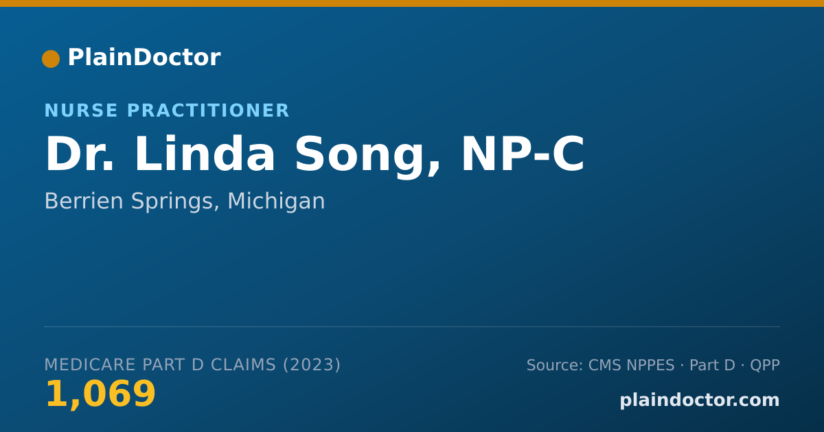 Shareable card for Linda Song, NP-C - Nurse Practitioner, Berrien Springs, MI