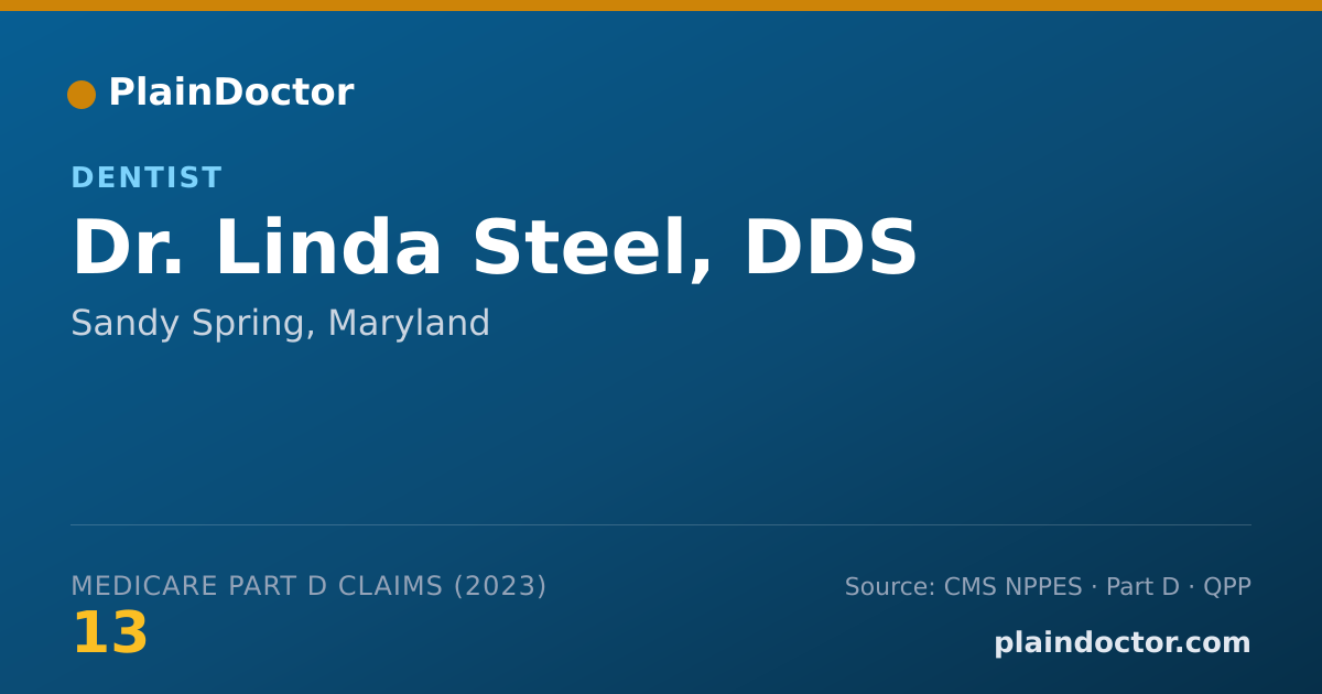 Shareable card for Linda Steel, DDS - Dentist, Sandy Spring, MD