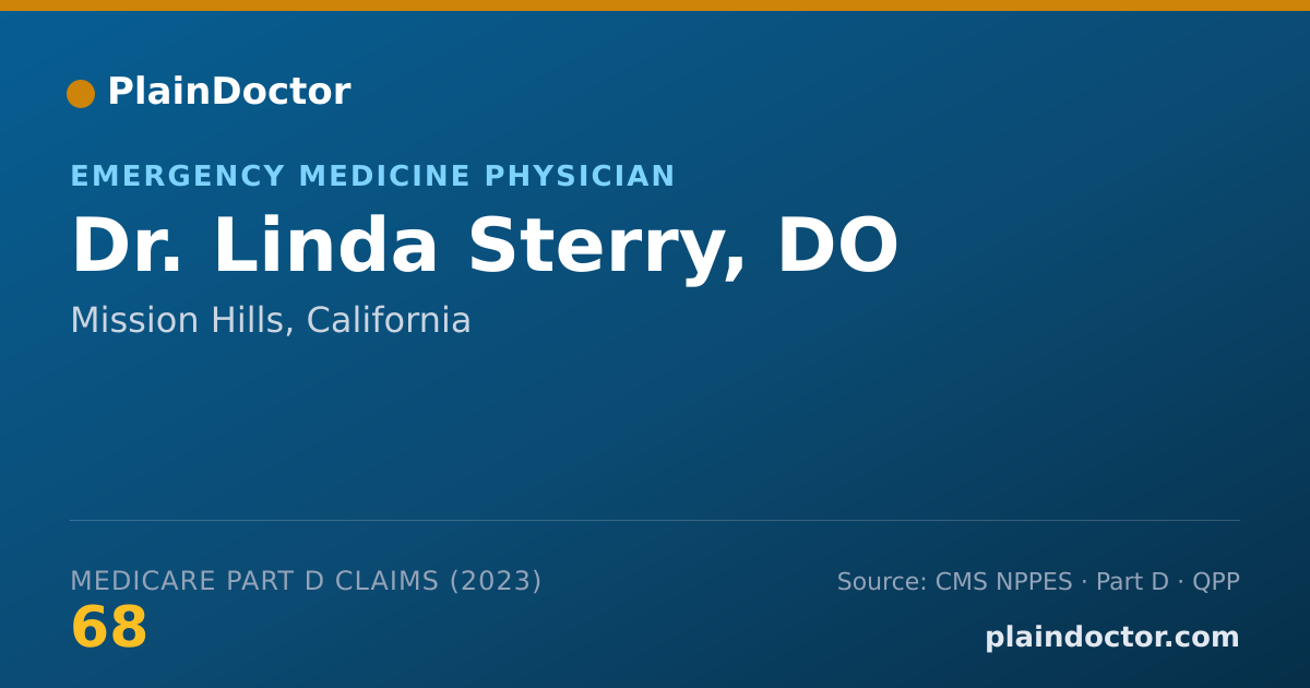 Shareable card for Linda Sterry, DO - Emergency Medicine Physician, Mission Hills, CA