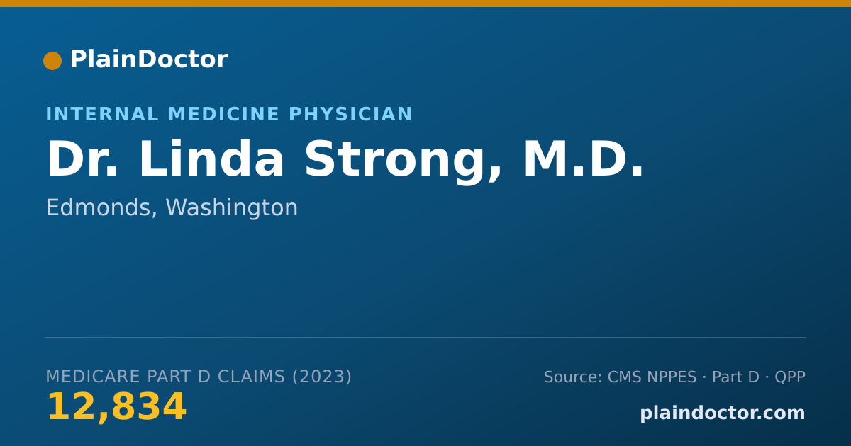 Shareable card for Linda Strong, M.D. - Internal Medicine Physician, Edmonds, WA