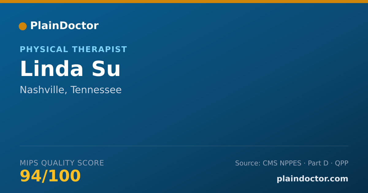 Shareable card for Linda Su - Physical Therapist, Nashville, TN