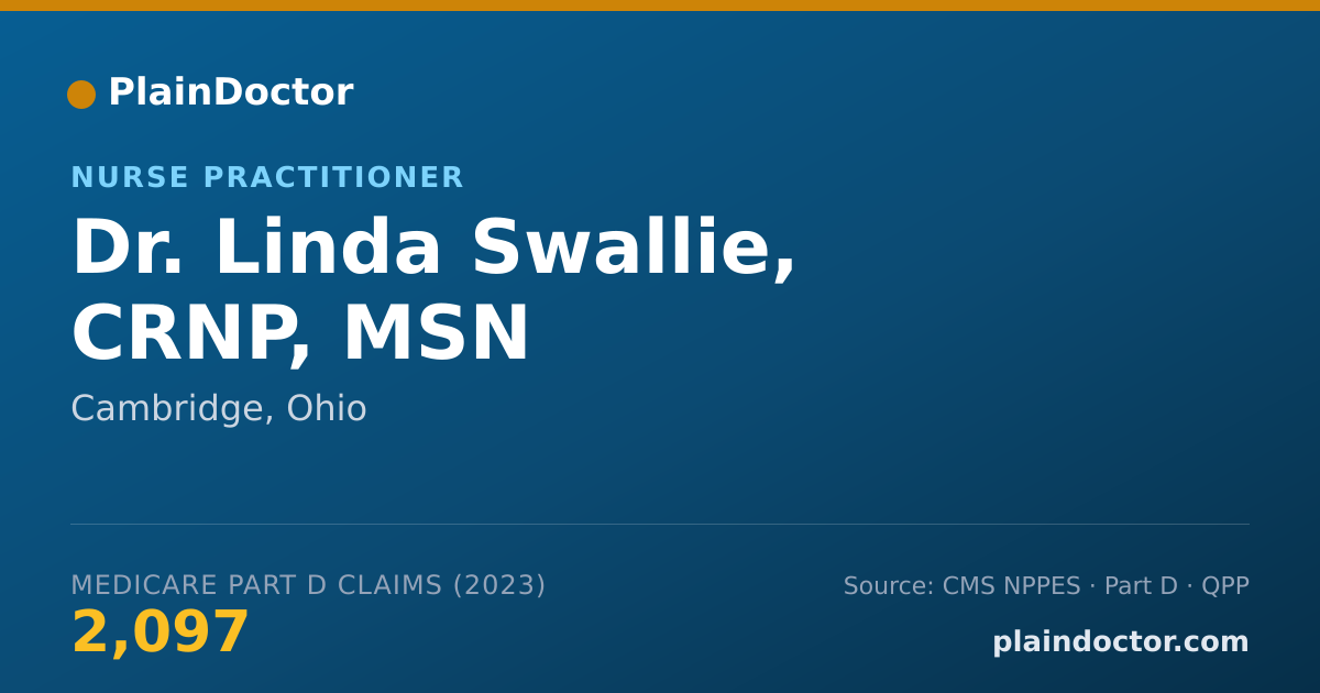 Shareable card for Linda Swallie, CRNP, MSN - Nurse Practitioner, Cambridge, OH