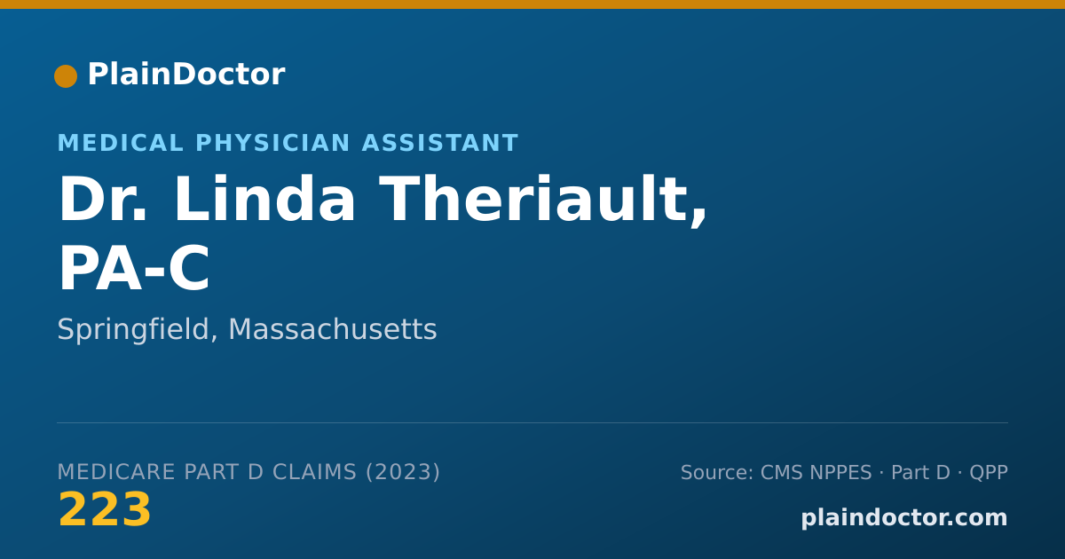 Shareable card for Linda Theriault, PA-C - Medical Physician Assistant, Springfield, MA