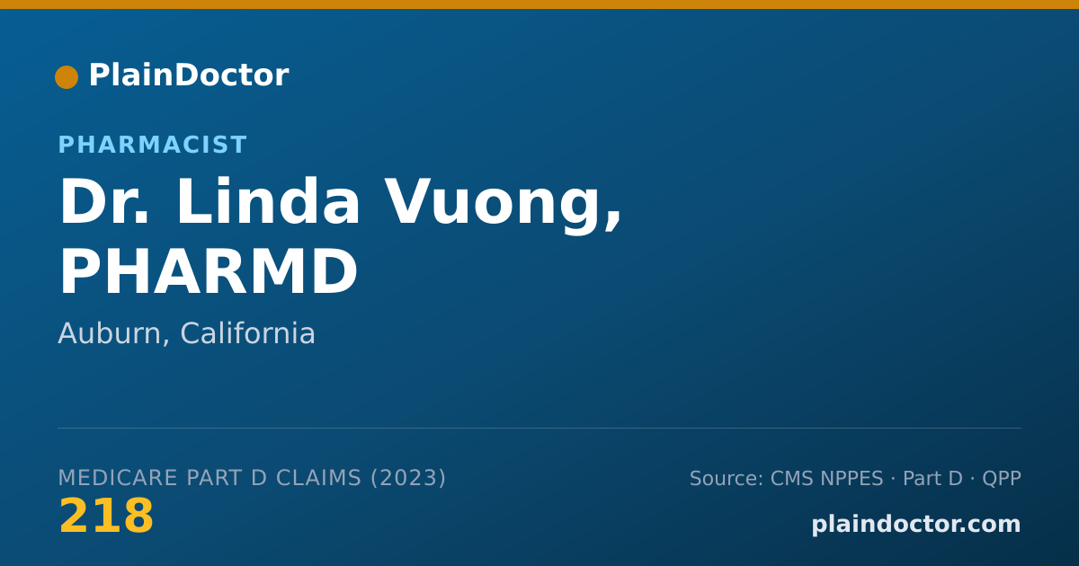 Shareable card for Linda Vuong, PHARMD - Pharmacist, Auburn, CA