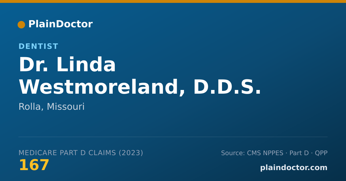 Shareable card for Linda Westmoreland, D.D.S. - Dentist, Rolla, MO