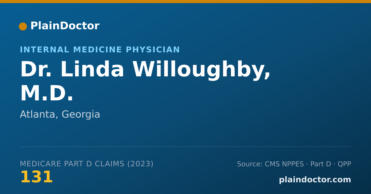 Shareable card for Linda Willoughby, M.D. - Internal Medicine Physician, Atlanta, GA