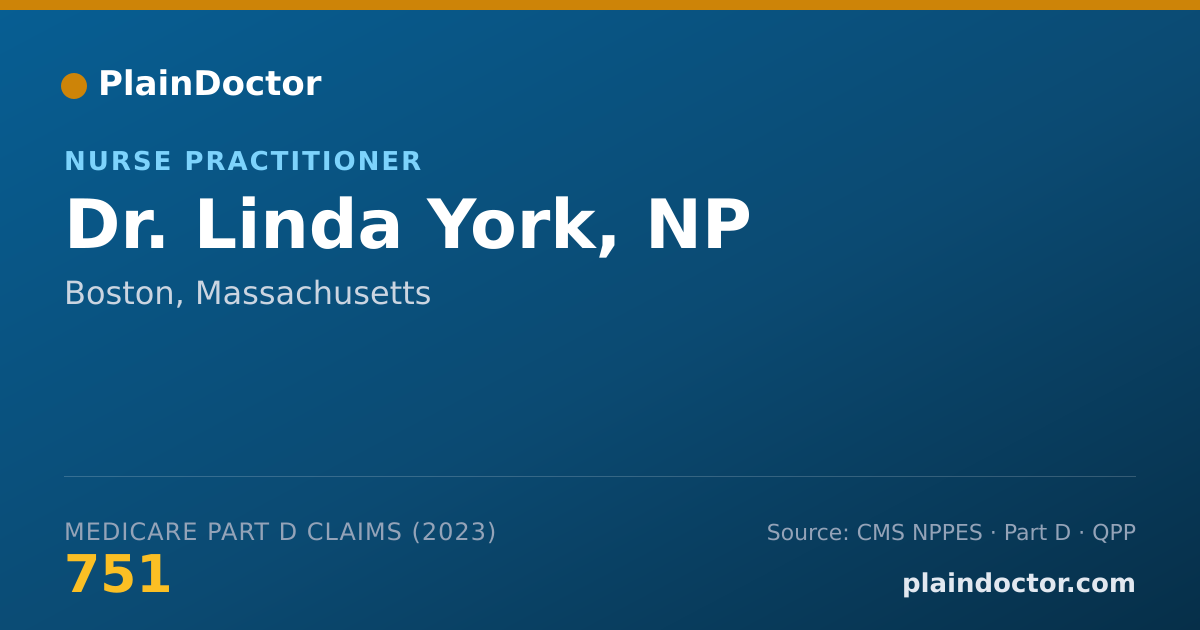 Shareable card for Linda York, NP - Nurse Practitioner, Boston, MA