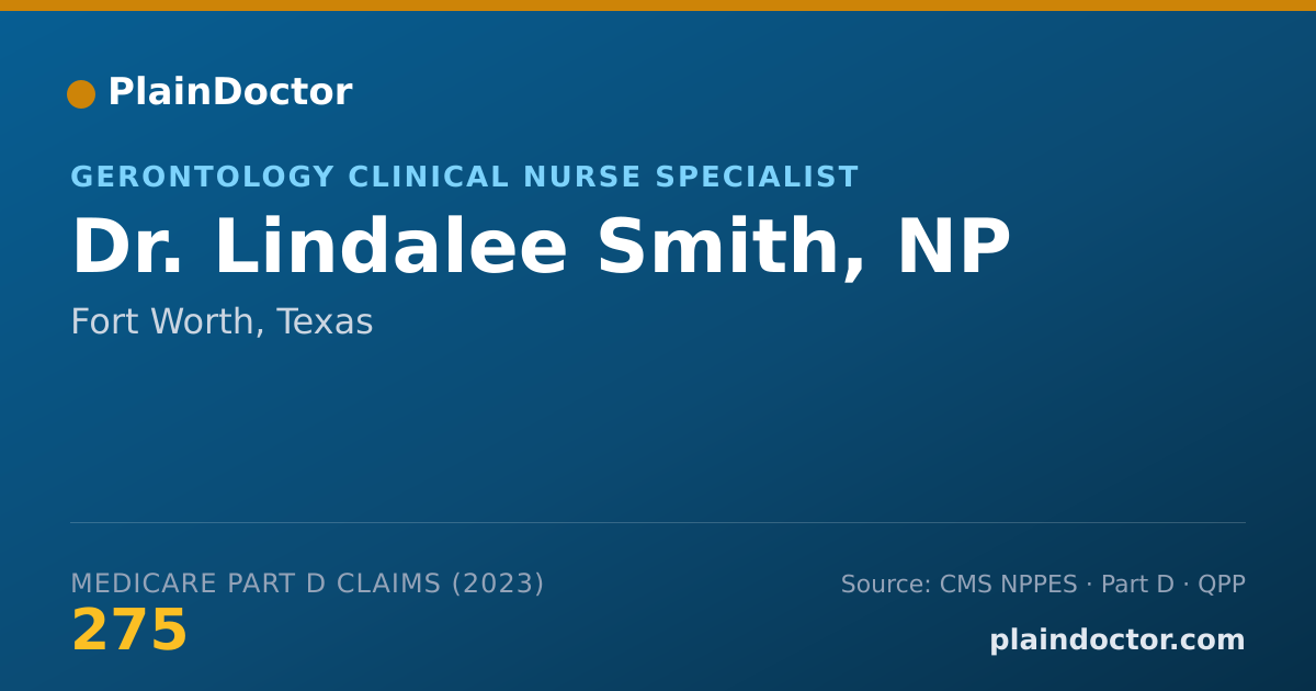 Shareable card for Lindalee Smith, NP - Gerontology Clinical Nurse Specialist, Fort Worth, TX