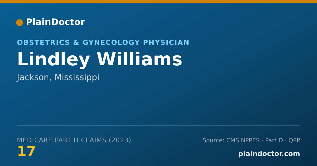 Shareable card for Lindley Williams - Obstetrics & Gynecology Physician, Jackson, MS