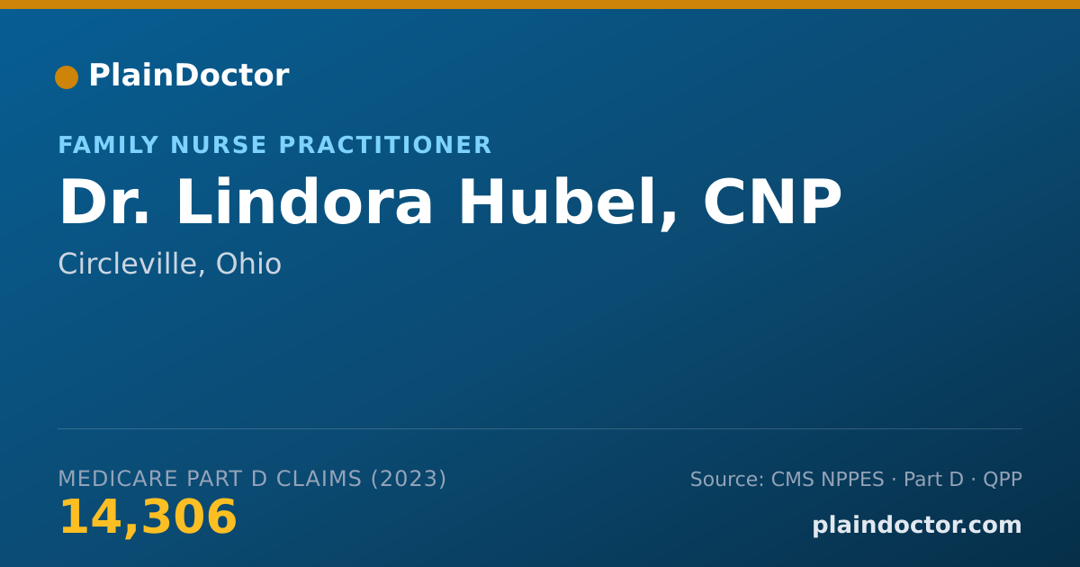 Shareable card for Lindora Hubel, CNP - Family Nurse Practitioner, Circleville, OH