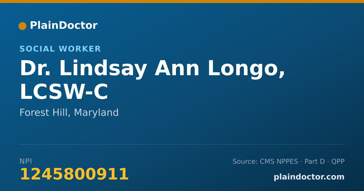 Shareable card for Lindsay Ann Longo, LCSW-C - Social Worker, Forest Hill, MD