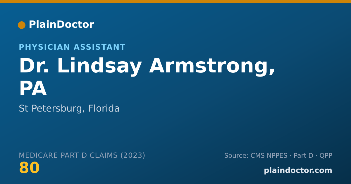 Shareable card for Lindsay Armstrong, PA - Physician Assistant, St Petersburg, FL