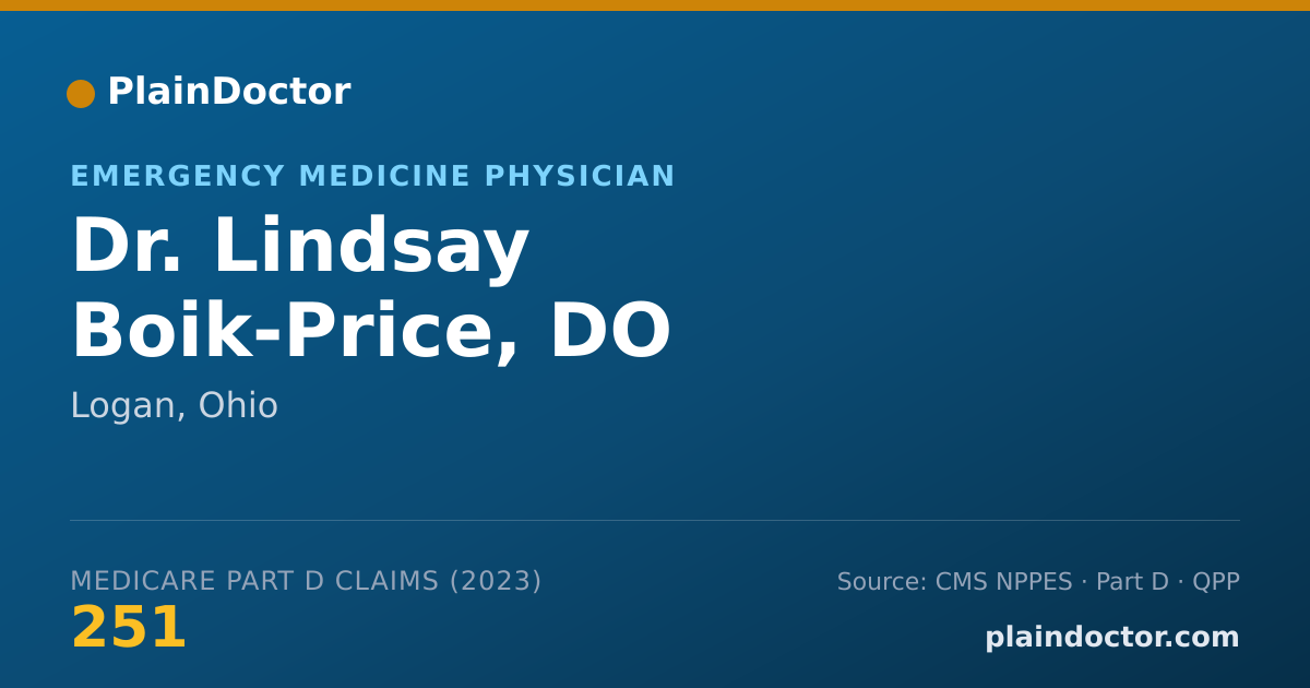 Shareable card for Lindsay Boik-Price, DO - Emergency Medicine Physician, Logan, OH