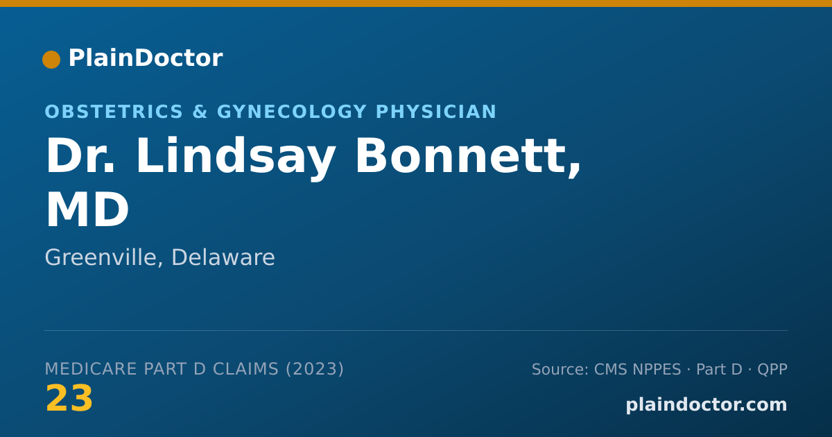 Shareable card for Lindsay Bonnett, MD - Obstetrics & Gynecology Physician, Greenville, DE