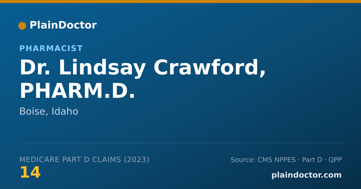 Shareable card for Lindsay Crawford, PHARM.D. - Pharmacist, Boise, ID