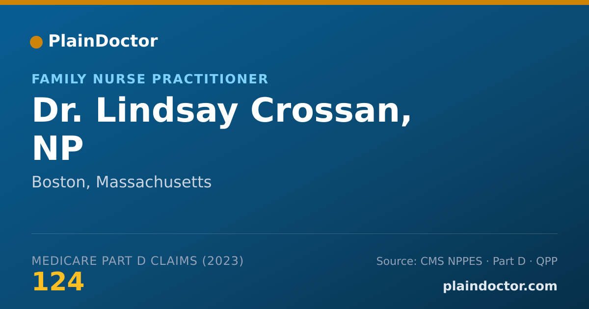 Shareable card for Lindsay Crossan, NP - Family Nurse Practitioner, Boston, MA