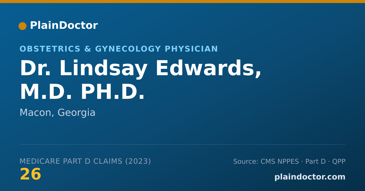 Shareable card for Lindsay Edwards, M.D. PH.D. - Obstetrics & Gynecology Physician, Macon, GA