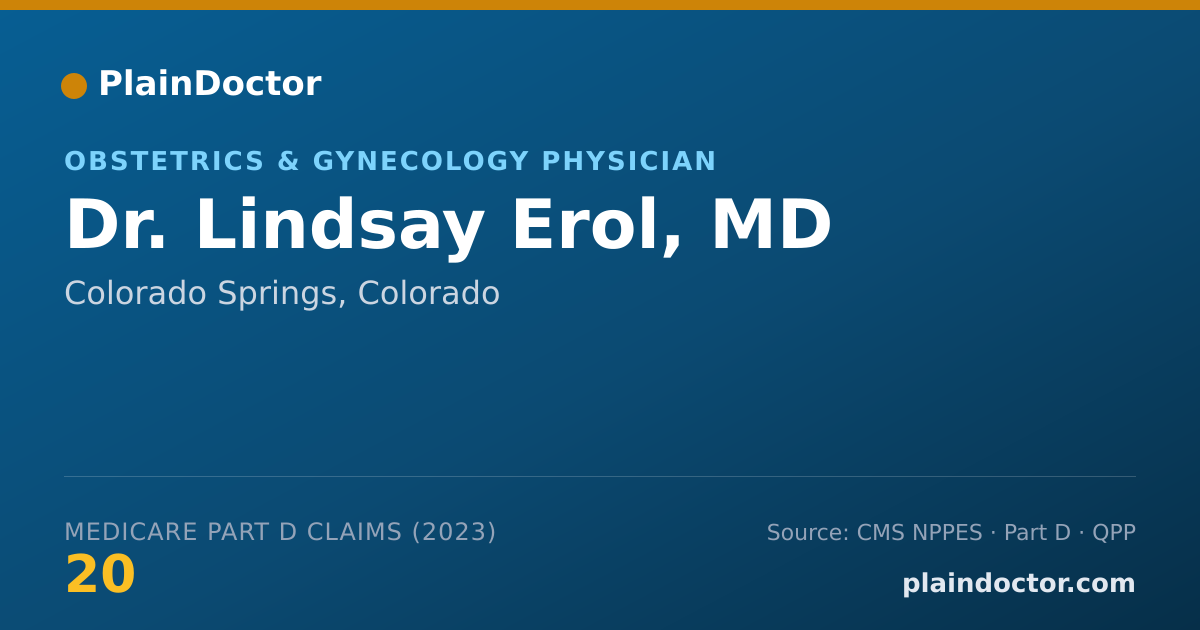 Shareable card for Lindsay Erol, MD - Obstetrics & Gynecology Physician, Colorado Springs, CO