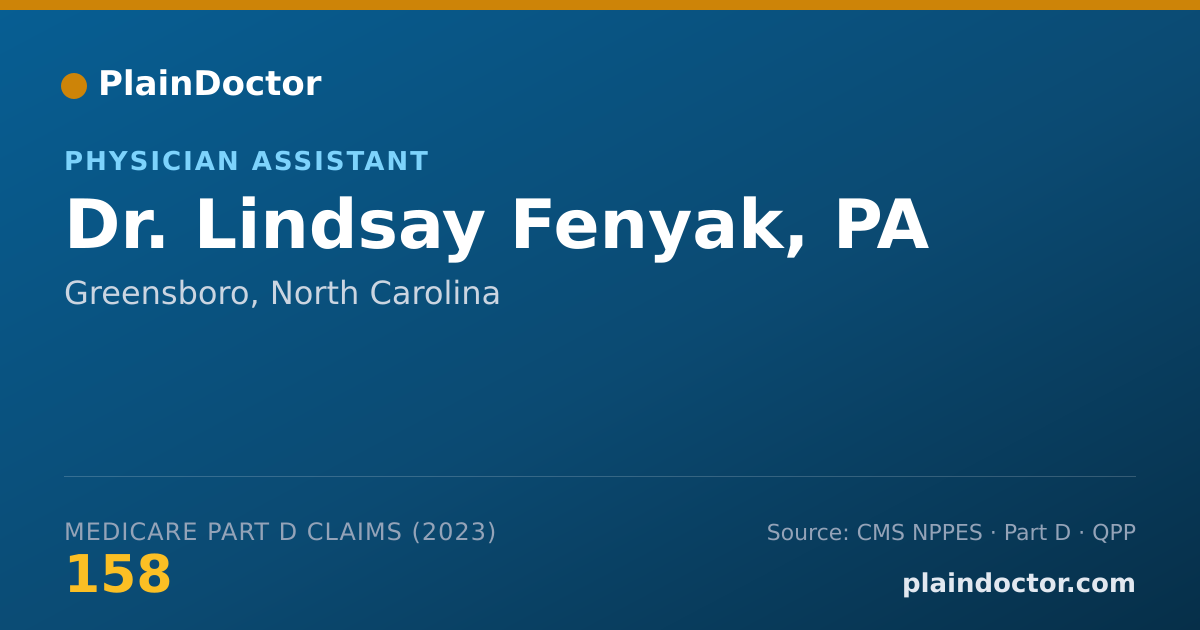 Shareable card for Lindsay Fenyak, PA - Physician Assistant, Greensboro, NC