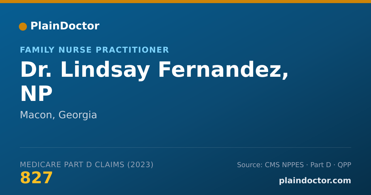 Shareable card for Lindsay Fernandez, NP - Family Nurse Practitioner, Macon, GA