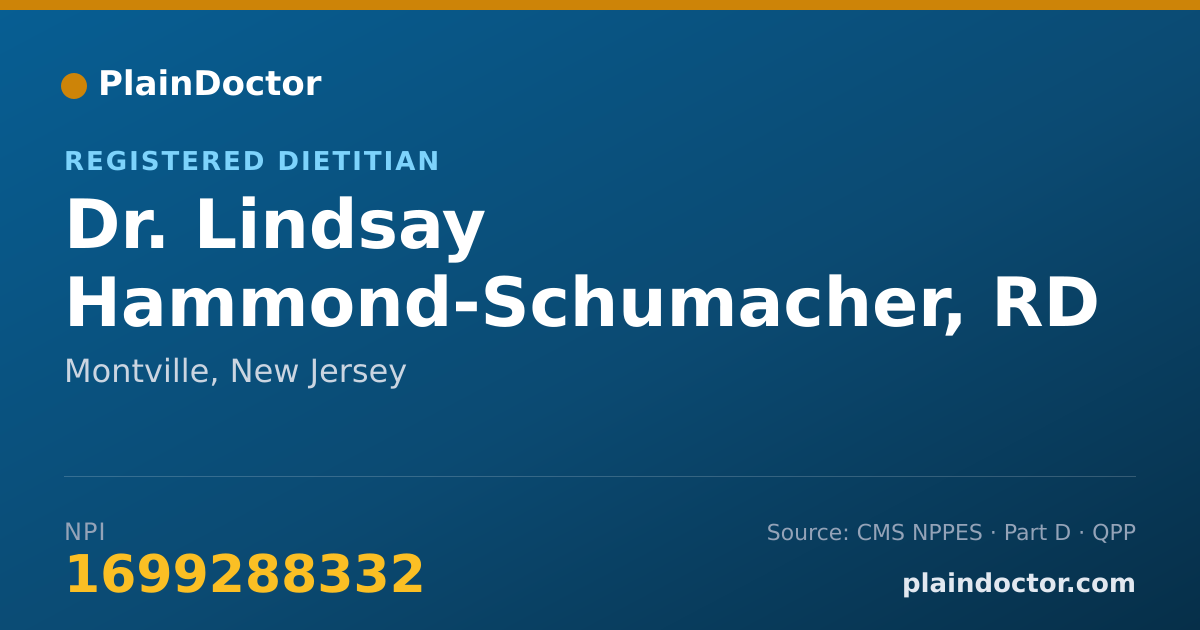 Shareable card for Lindsay Hammond-Schumacher, RD - Registered Dietitian, Montville, NJ