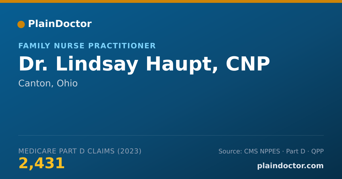 Shareable card for Lindsay Haupt, CNP - Family Nurse Practitioner, Canton, OH