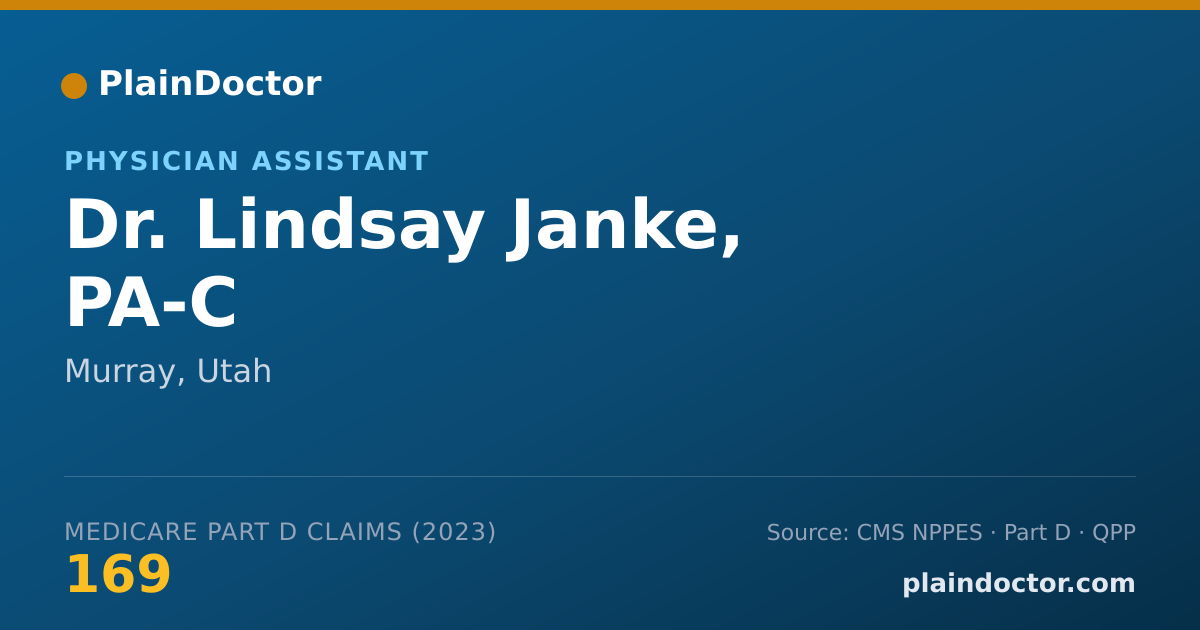 Shareable card for Lindsay Janke, PA-C - Physician Assistant, Murray, UT