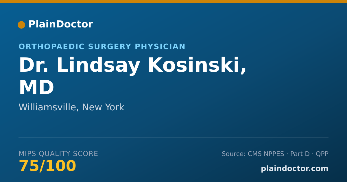 Shareable card for Lindsay Kosinski, MD - Orthopaedic Surgery Physician, Williamsville, NY