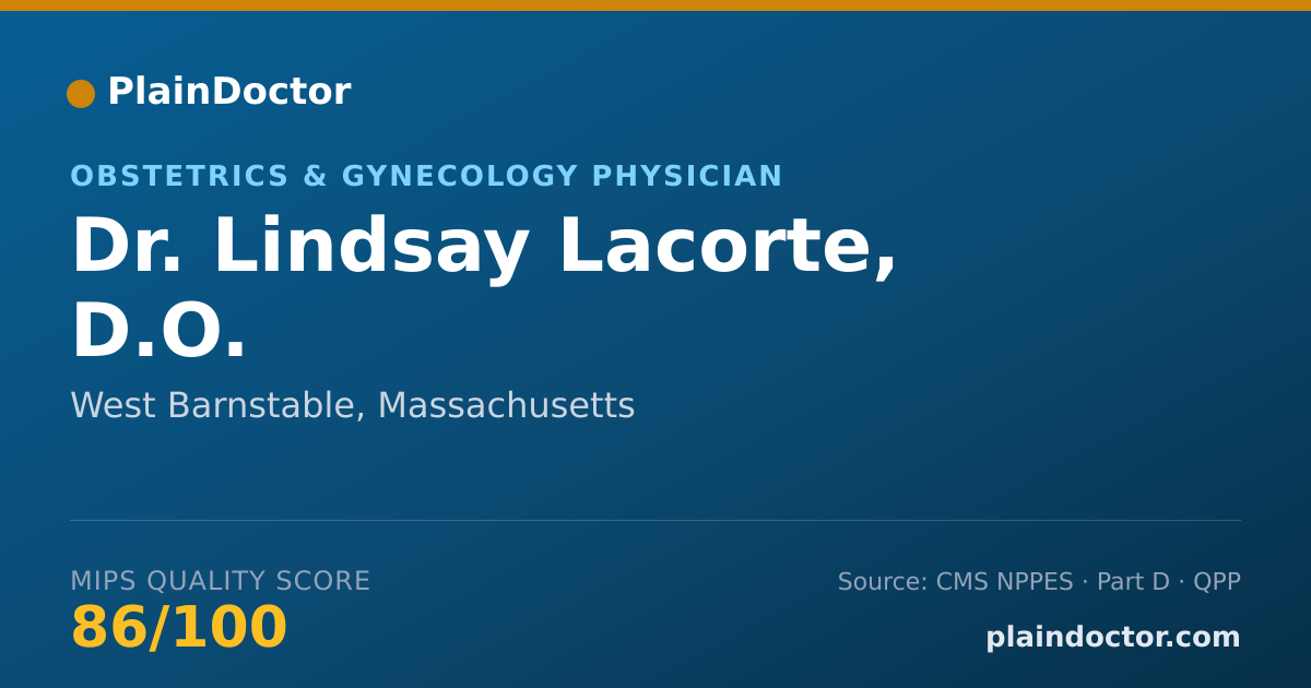 Shareable card for Lindsay Lacorte, D.O. - Obstetrics & Gynecology Physician, West Barnstable, MA