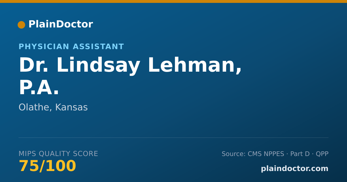 Shareable card for Lindsay Lehman, P.A. - Physician Assistant, Olathe, KS