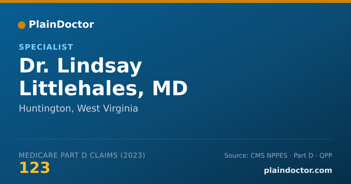 Shareable card for Lindsay Littlehales, MD - Specialist, Huntington, WV