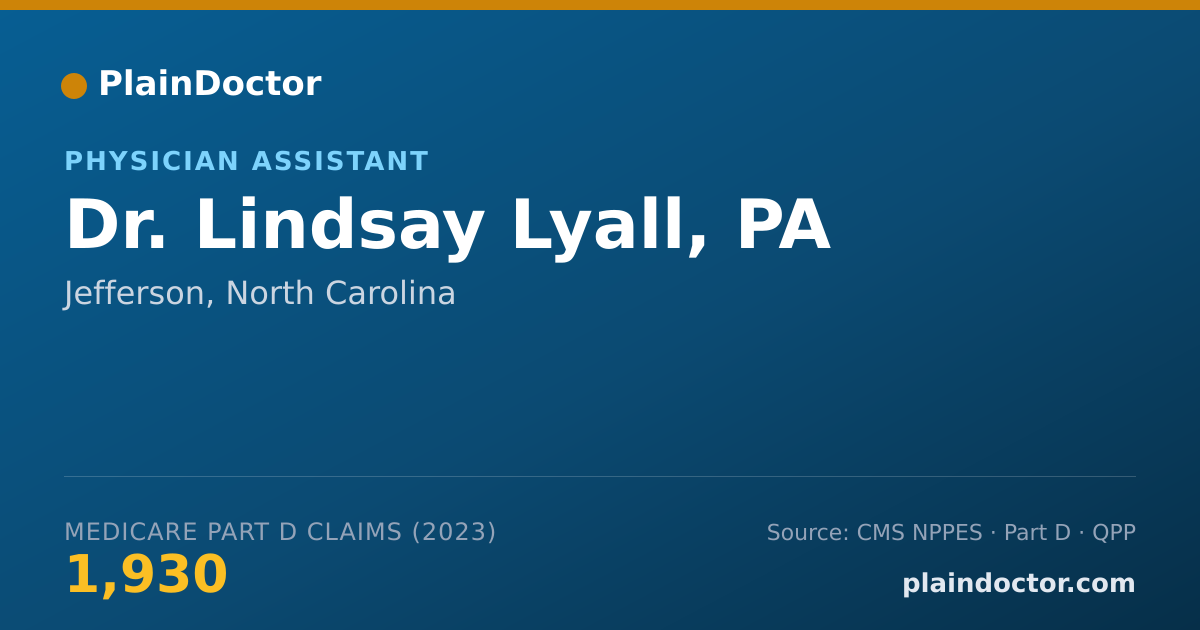 Shareable card for Lindsay Lyall, PA - Physician Assistant, Jefferson, NC
