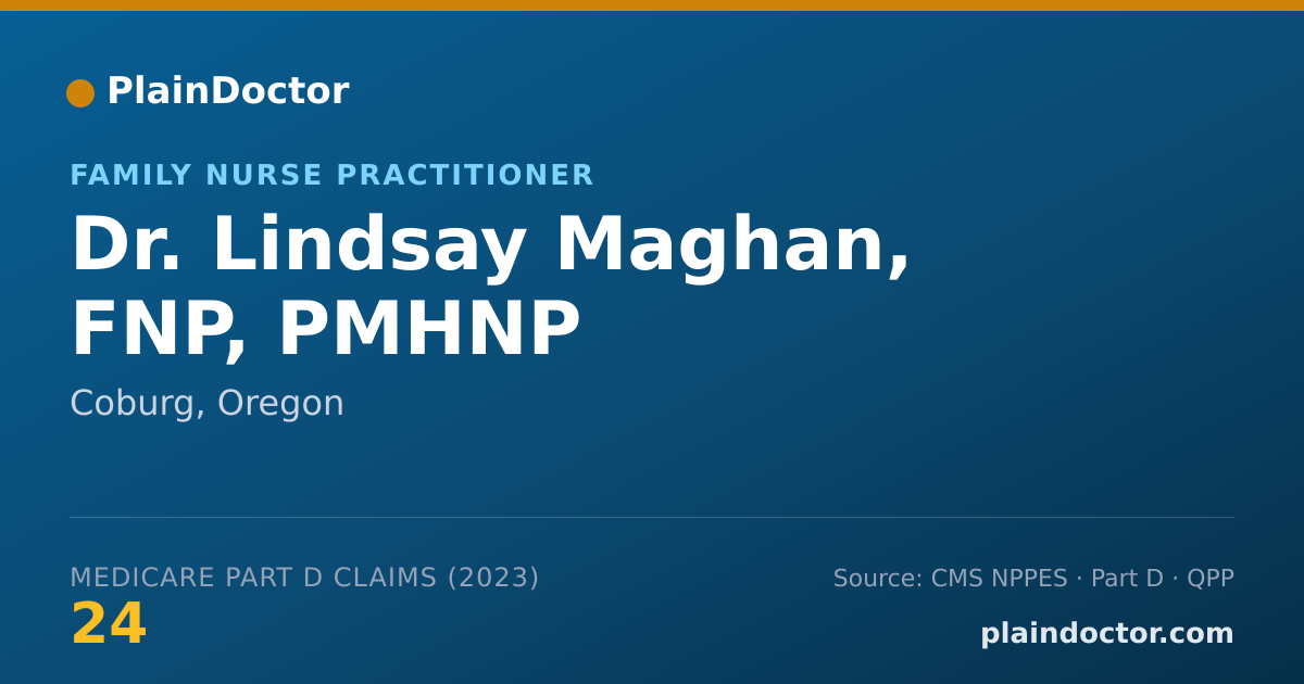 Shareable card for Lindsay Maghan, FNP, PMHNP - Family Nurse Practitioner, Coburg, OR