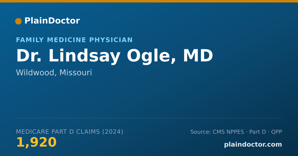 Shareable card for Lindsay Ogle, MD - Family Medicine Physician, Wildwood, MO