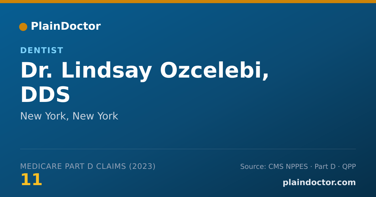 Shareable card for Lindsay Ozcelebi, DDS - Dentist, New York, NY