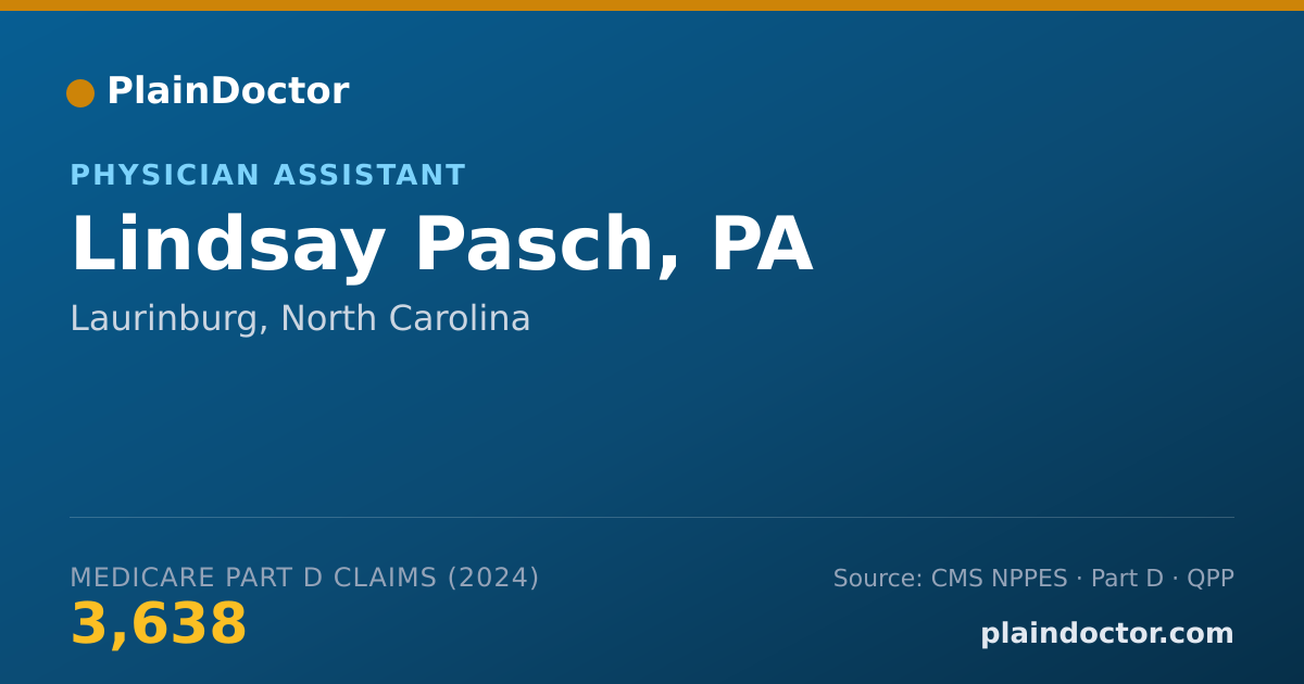 Shareable card for Lindsay Pasch, PA - Physician Assistant, Laurinburg, NC