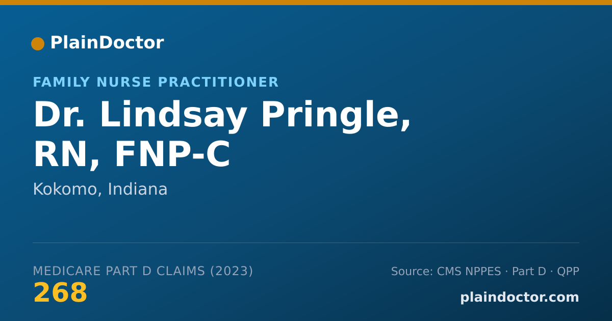 Shareable card for Lindsay Pringle, RN, FNP-C - Family Nurse Practitioner, Kokomo, IN