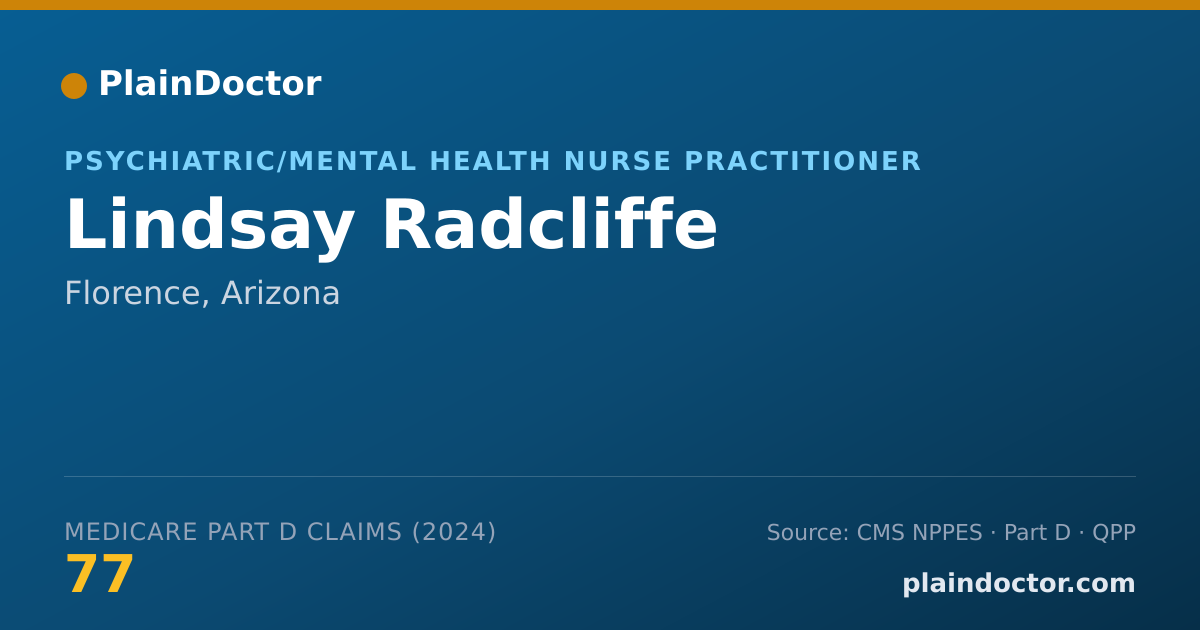 Shareable card for Lindsay Radcliffe - Psychiatric/Mental Health Nurse Practitioner, Florence, AZ