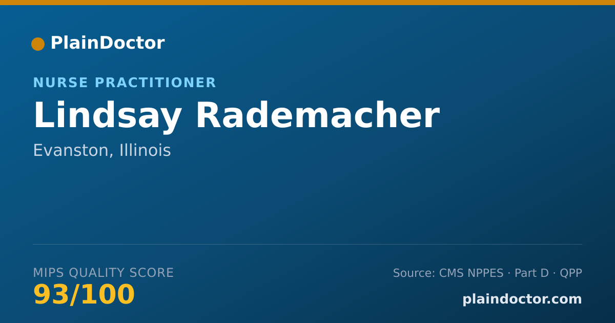 Shareable card for Lindsay Rademacher - Nurse Practitioner, Evanston, IL