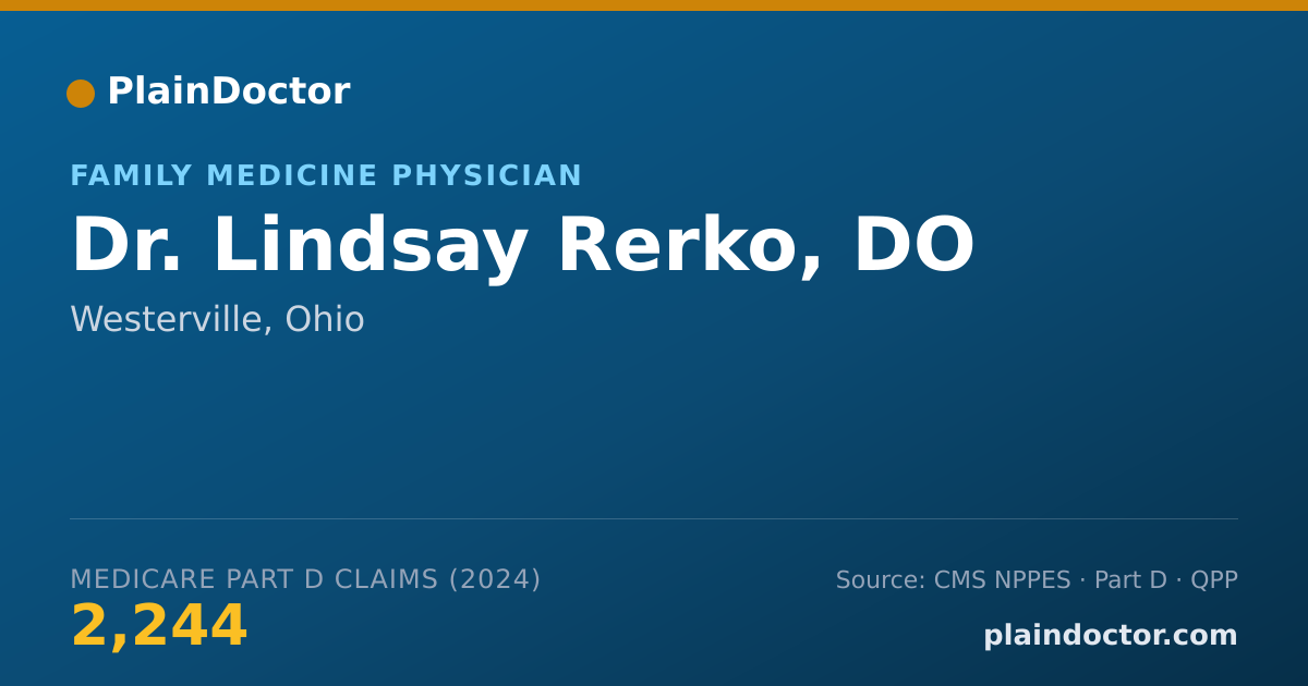 Shareable card for Lindsay Rerko, DO - Family Medicine Physician, Westerville, OH