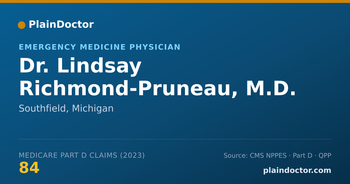 Shareable card for Lindsay Richmond-Pruneau, M.D. - Emergency Medicine Physician, Southfield, MI