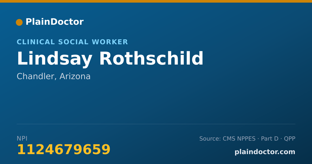 Shareable card for Lindsay Rothschild - Clinical Social Worker, Chandler, AZ