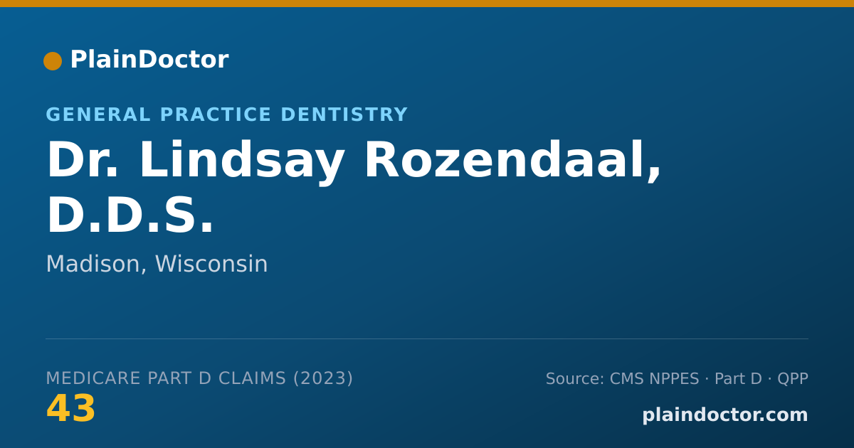 Shareable card for Lindsay Rozendaal, D.D.S. - General Practice Dentistry, Madison, WI