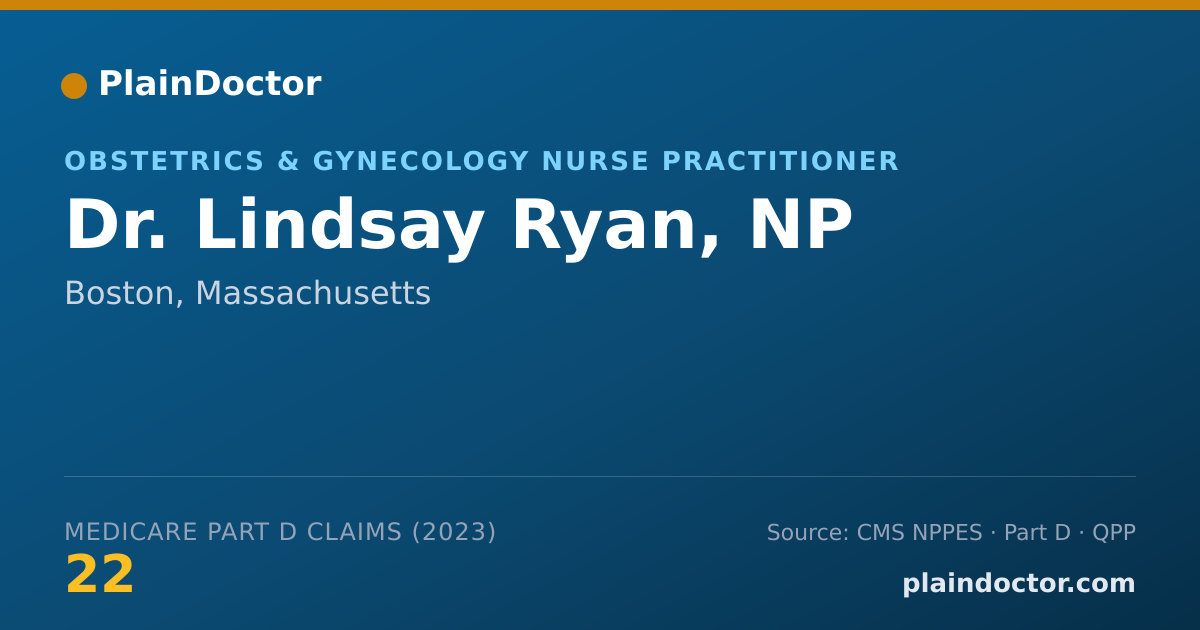 Shareable card for Lindsay Ryan, NP - Obstetrics & Gynecology Nurse Practitioner, Boston, MA